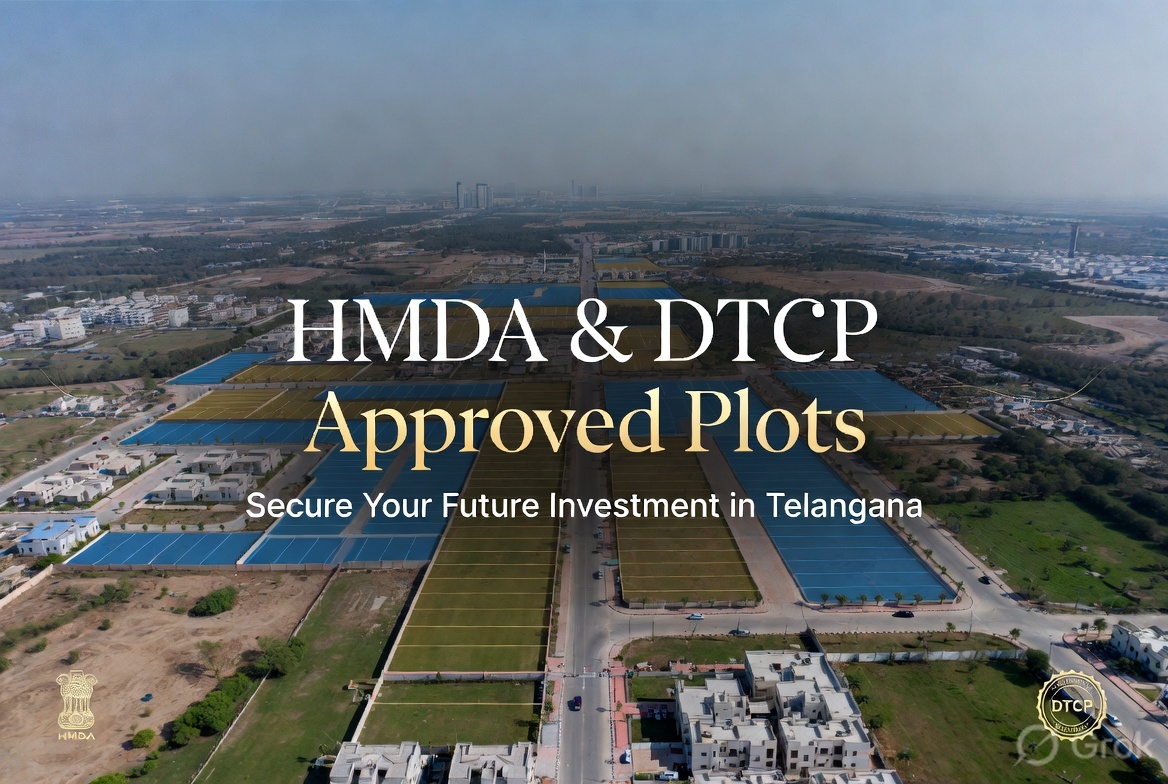 HMDA and DTCP Approved Plots in Telangana - Premium residential open plots for sale near Hyderabad with wide roads and excellent connectivity